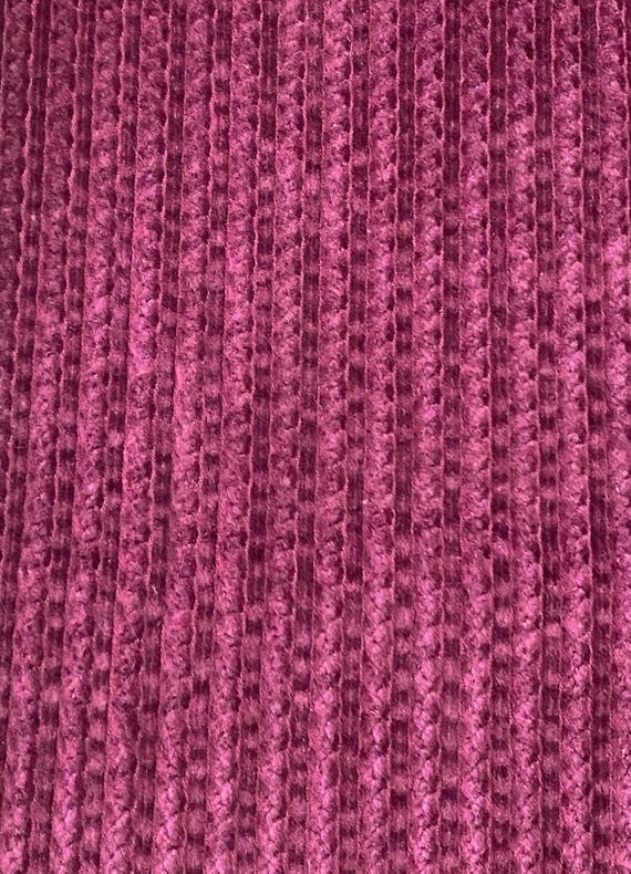 A Jewel of a Fabric! Purple/Burgundy Patterned Uneven Wales Corduroy: Sold as a Piece