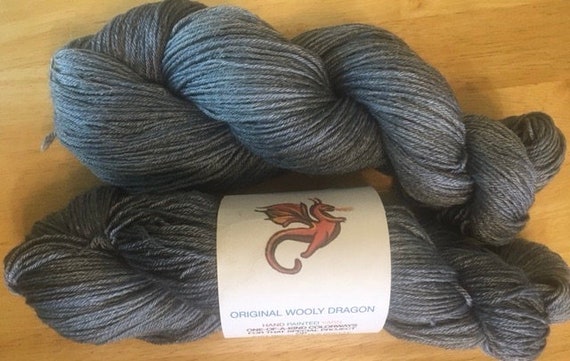 BLUE STEEL Wool/Tencel Sock Yarn Indie Kettle Dyed, Soft and Unique