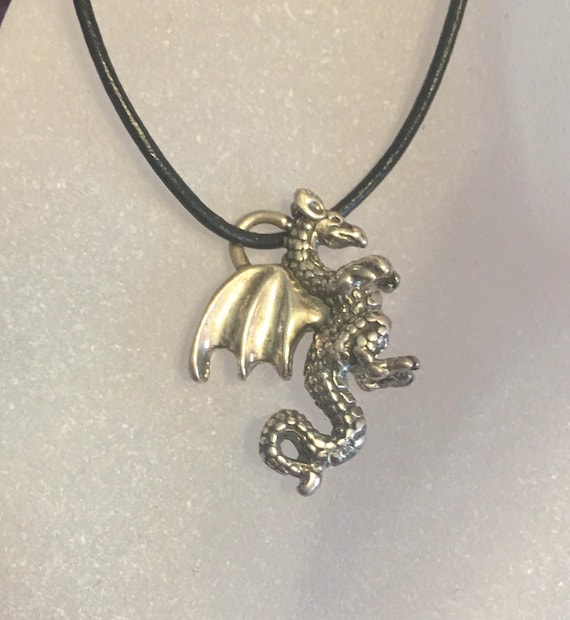 Sterling Silver Dragon Pendant Necklace