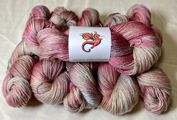 Briar Rose: Wool/Tencel Sock Yarn Indie Hand Painted