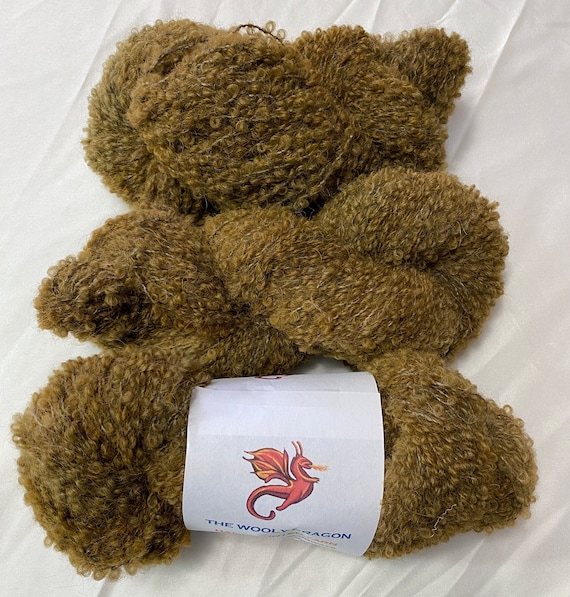 GRIZZLY BEAR Boucle Alpaca-Merino Kettle Dyed Yarn: 3 Skeins Available