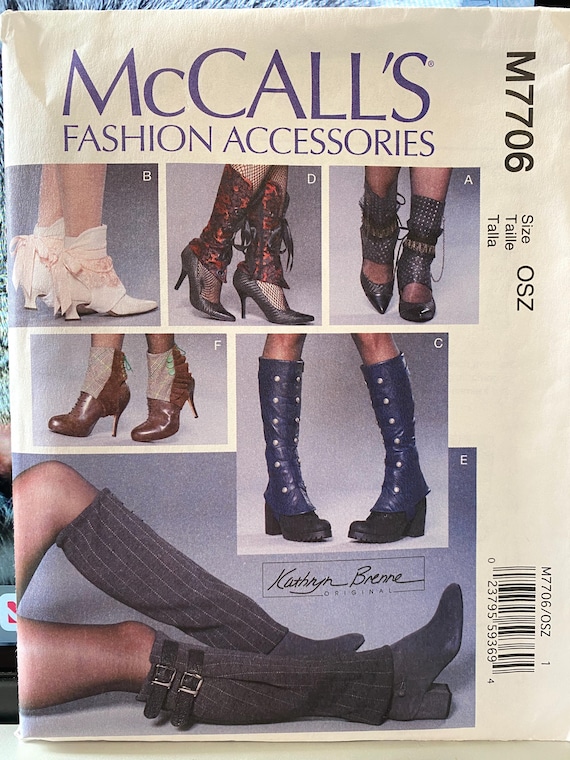 Steam Punk Spats Sewing Pattern: Designed by Kathryn Brenne Original- McCalls 7706