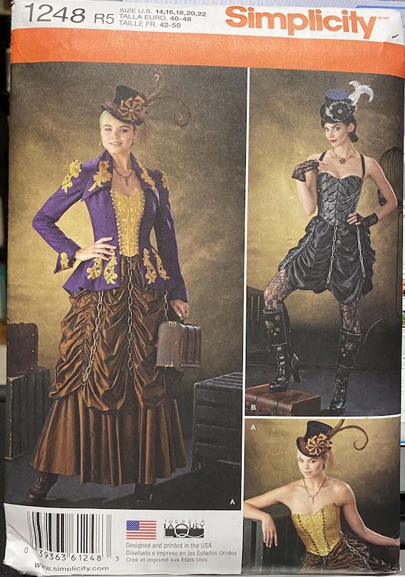 Steampunk Costuming Pattern designed by Theresa LaQuey for Simplicity 1248: Sizes 14-22