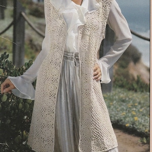 Cafe au Lait Crocheted Vest Pattern Digital Download