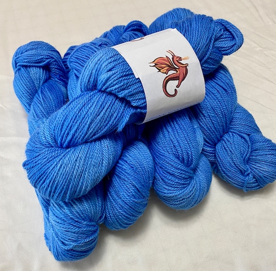AZURE SKIES Alpaca Yarn Indie Hand Painted Baby Alpaca