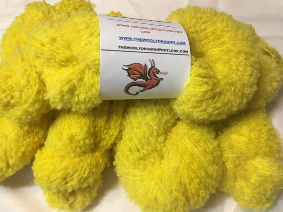 BRIGHT XANTHE Alpaca-Merino Boucle Yarn Indie Kettle Dyed- 5 Hanks Available, Choose Quantity at Checkout