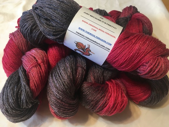 POISONED APPLE Wool/Tencel Sock Yarn Indie Hand Painted Soft and Unique