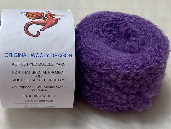 PURPLE HAZE Alpaca-Merino Boucle Yarn Indie Kettle Dyed