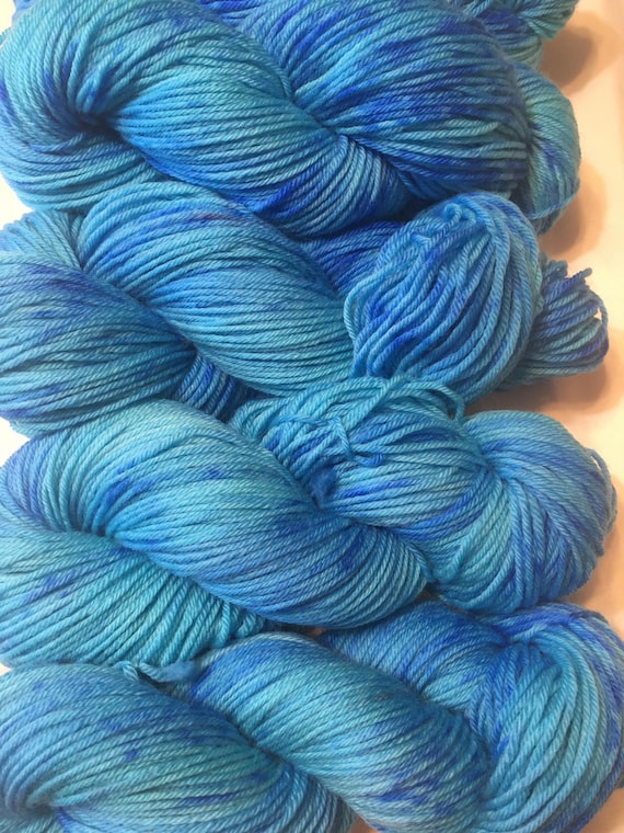 Blue Lagoon Hand Painted DK Superwash Merino Yarn