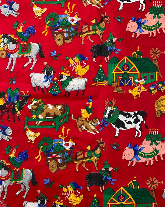 Holiday Friends Fabric by VIP Cranston Printworks: Sold as Fat Quarters