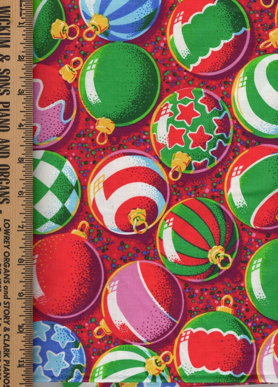 Over the Top Ornaments fabric a single piece 44" by 22"