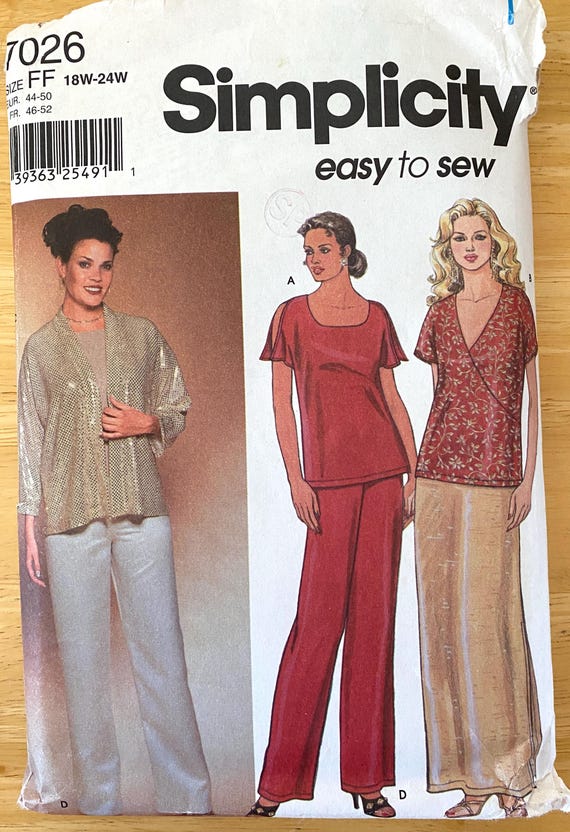Women's Tops, Jacket, Pants and Skirt: Simplicity Pattern 7026
