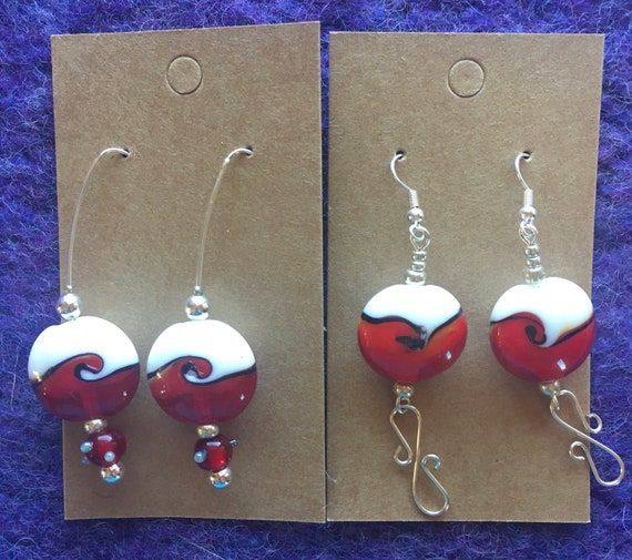 Lampwork Bead Earrings: Each Bead and Each set of Earrings is Unique