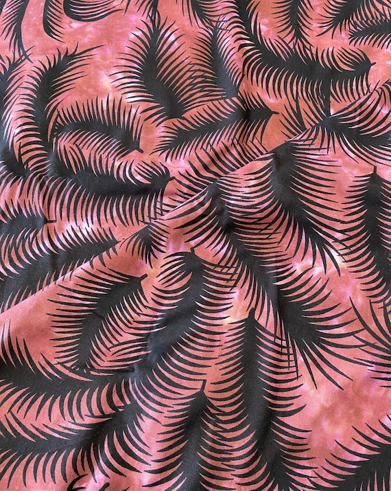 Dark Tropics Cotton Fabric: Sold by the 1/2 Yard