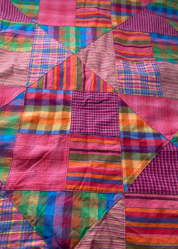 Vintage Pre-Pieced Fabric in Brushed Cotton or Flannelette: 44" wide x 3+ Yard piece