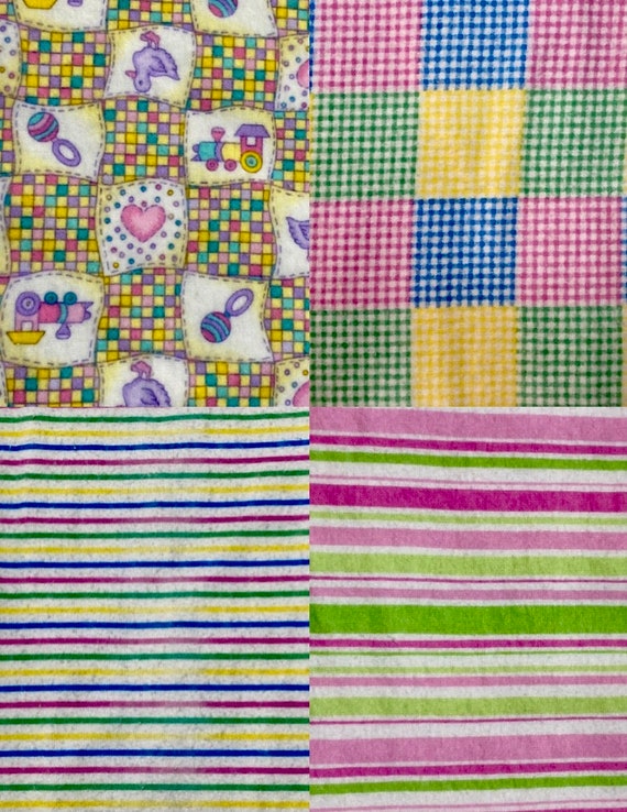 Pastel Flannel Fabric: Fat Quarters