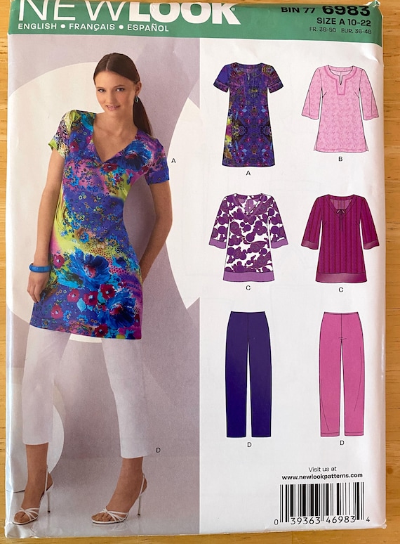Sewing Pattern: New Look 6983- Capri Pants & Tops Size 10-22