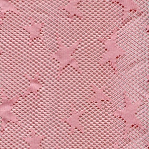 Dusky Pink Fishnet Jacquard Knit with Stars woven in 58/60&quot; wide x 1.25 yard piece