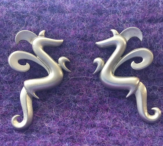 Sea Serpent Earrings from JJ Jonette 1986-Artifacts Line