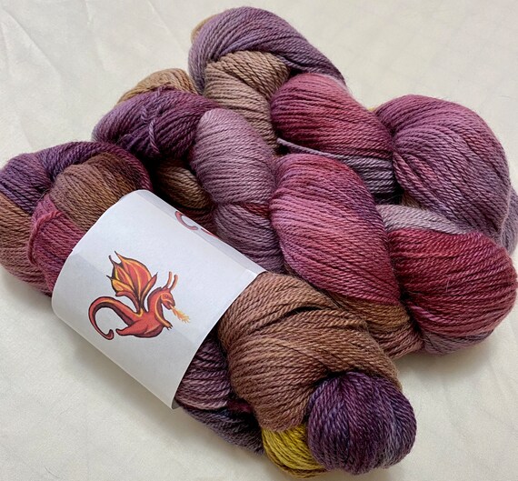 AUTUMNAL EQUINOX Alpaca Yarn Indie Hand Painted Baby Alpaca