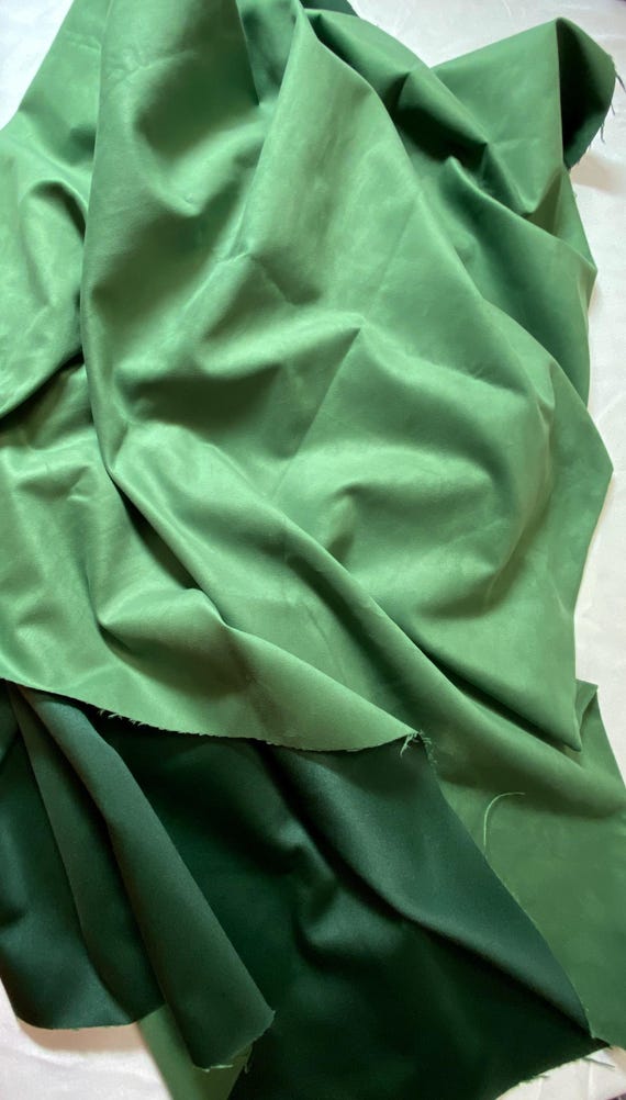 Faux Suede backed by Satin  Forest Green 56" wide by 1 Yard