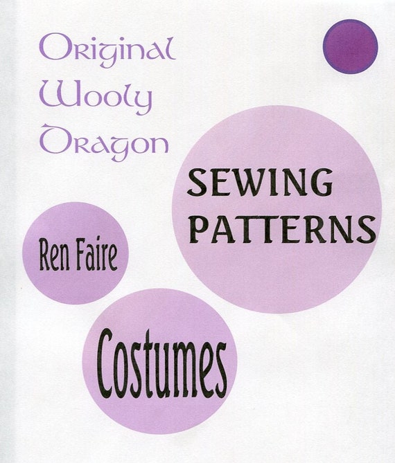 Ren Faire, Medieval and Re-enactments Sewing Patterns. Lots to choose from, many long out of date