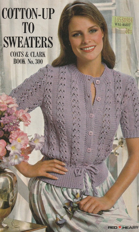 6 Cotton Sweater Patterns from the 80's for Digital Download