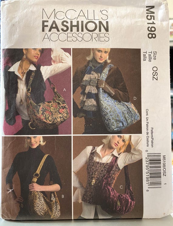 Hobo Bags: Pattern McCalls 5198- Show off your Tapestry & Specialty Fabrics
