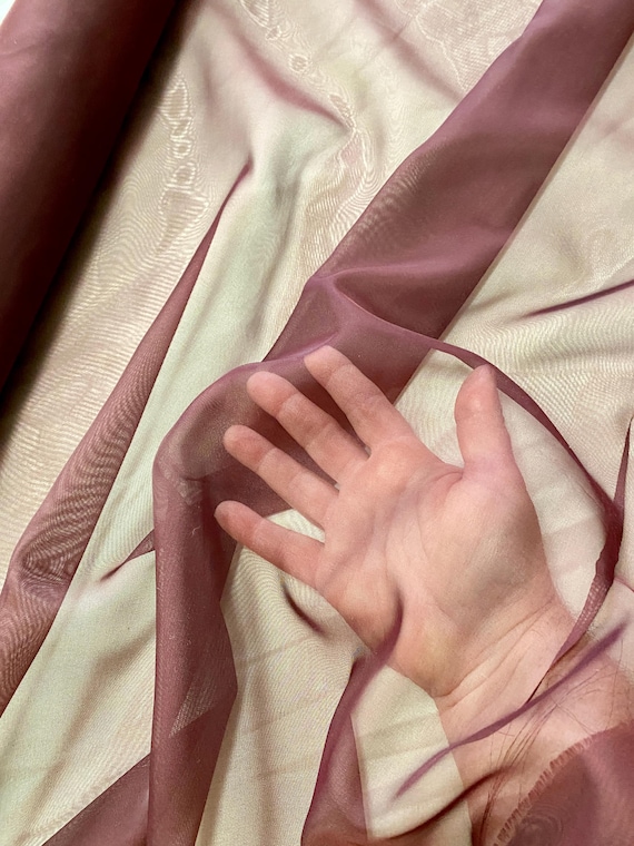 Burgundy/Purple Illusion Tulle  60" wide, very soft, By the yard