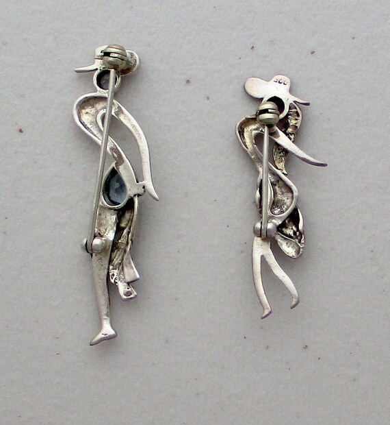 Tiny Dancer Brooch Sterling Silver and Marcasite … - image 2