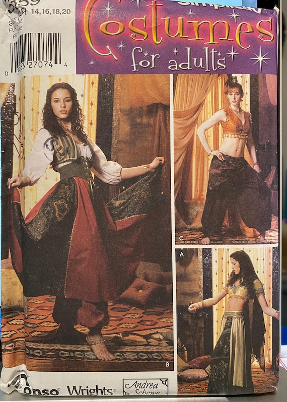 Halloween Costume Sewing Pattern: Simplicity 5359- Dancing Lady/ Gypsy/ Harem
