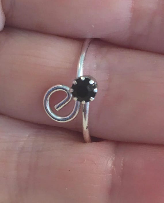 Vintage Sterling Silver and Garnet Ring: New Old Stock