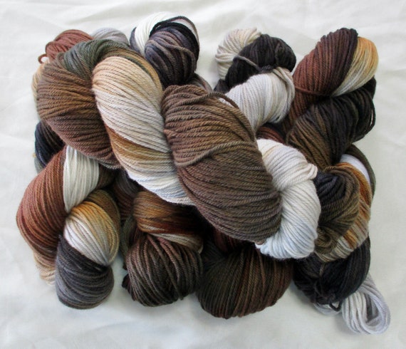 CALICO DRAGON 100% Organic Merino Worsted Yarn, Hand Painted