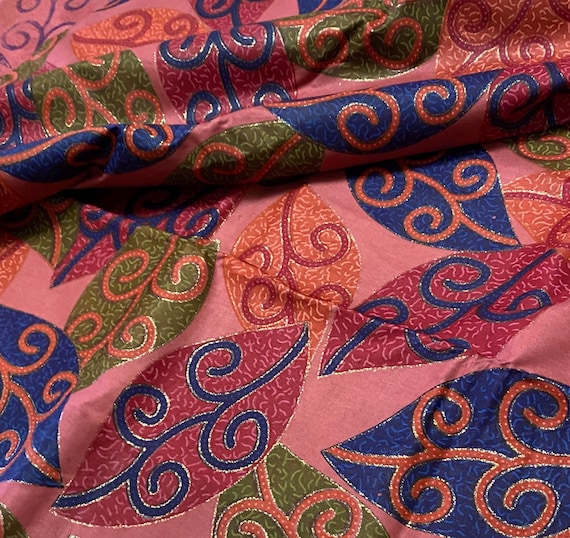 Lovely Leaves Cotton Fabric: 42" wide-  Sold by the yard