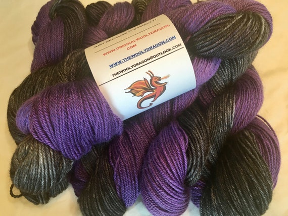 MALEFICENT Alpaca Yarn  Indie Hand Painted Baby Alpaca Soft and Unique