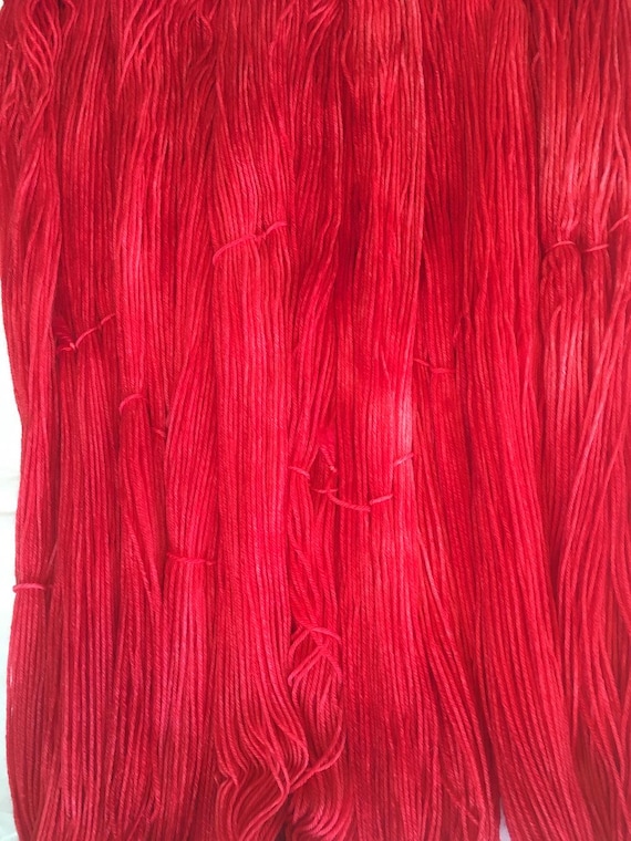 Candy Apple: Kettle Dyed DK Superwash Merino Yarn