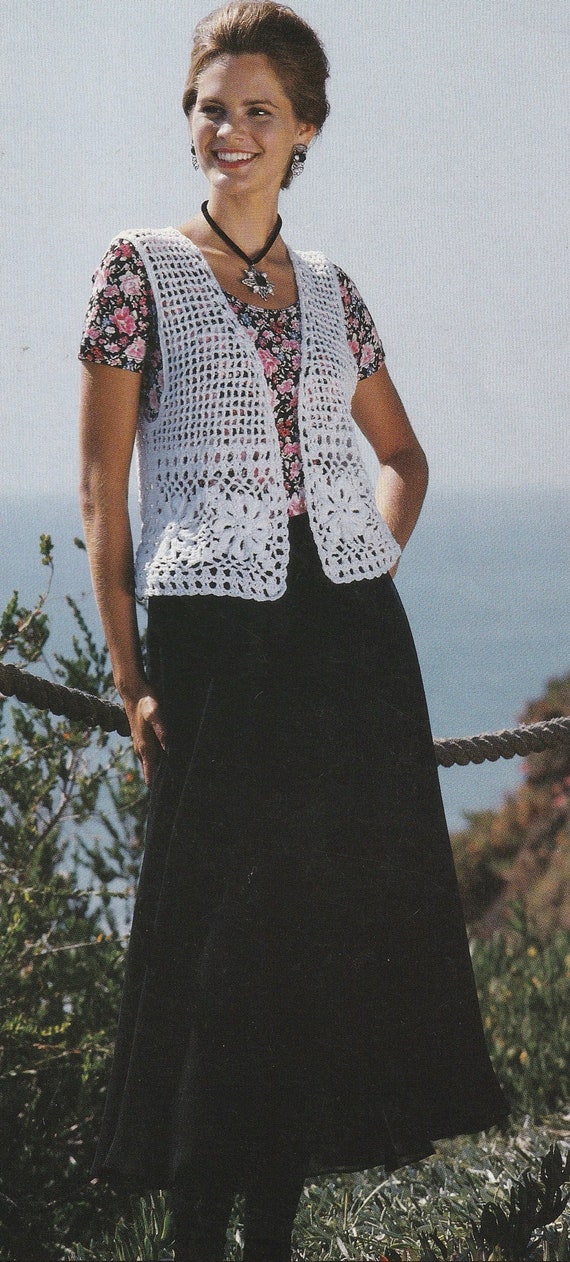 Creme de la Creme Crocheted Vest Pattern Digital Download