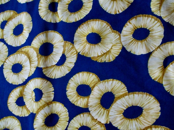 Cotton Pineapple Fabric: 2 yard piece by Tori Richard Ltd.