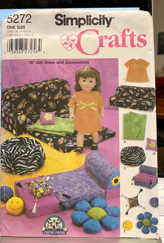 Doll Clothes & Accessories Sewing Pattern for 18 inch Dolls: Simplicity 5272