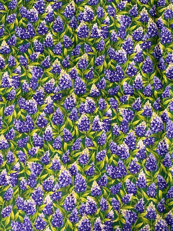 Bluebonnet Belles: Cotton Fabric, Sold as Fat Quarters
