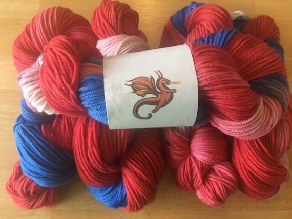 FIREWORKS 100% Organic Merino Worsted Yarn, Indie Kettle Dyed