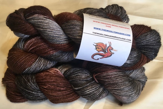 IRON MAIDEN Alpaca Yarn Indie Hand Painted Baby Alpaca- 2 Hanks Available, Choose Quantity at Checkout