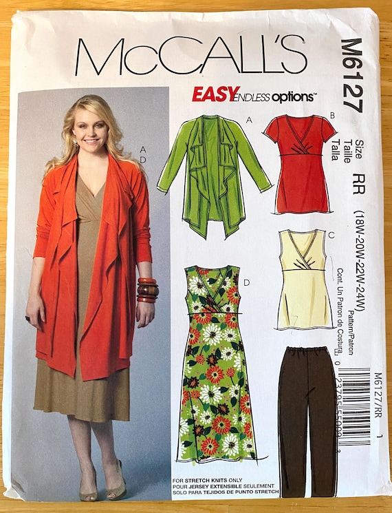 Casual Plus Size Jacket/Tunics/Dress/Pants Sewing Pattern: McCall's 6127