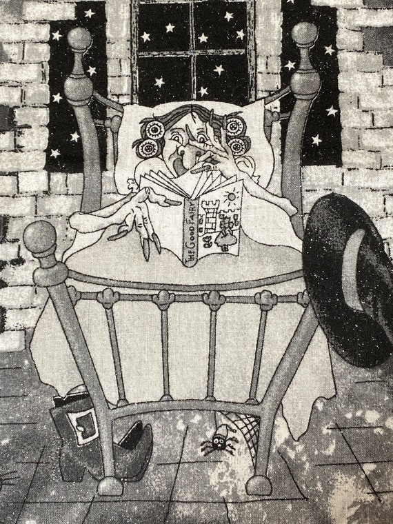 A Witch's Day Off: Cotton Fabric- 44" wide x 56" long, Sold as a Piece