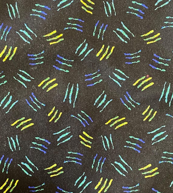 Squiggle Square Cotton Fabric: Sold by the 1/2 yard