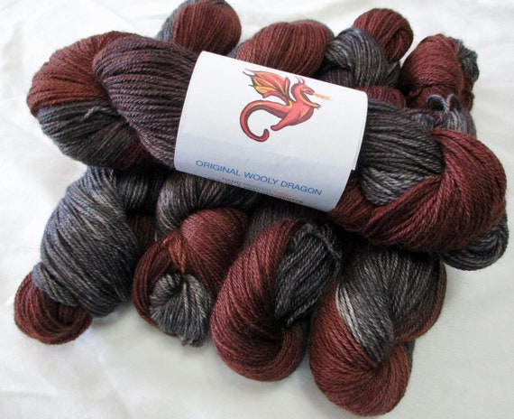 DARK IRON MAIDEN Alpaca Yarn Indie Hand Painted Baby Alpaca- 2 Hanks Available, Choose Quantity at Checkout