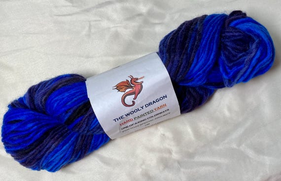 The BLACK LAKE: Hand Painted Roving Yarn