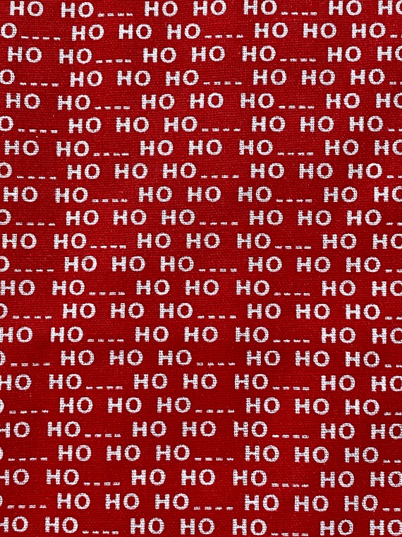 Ho Ho Ho Vintage Christmas Fabric:  42" wide, Sold by the 1/2 yard