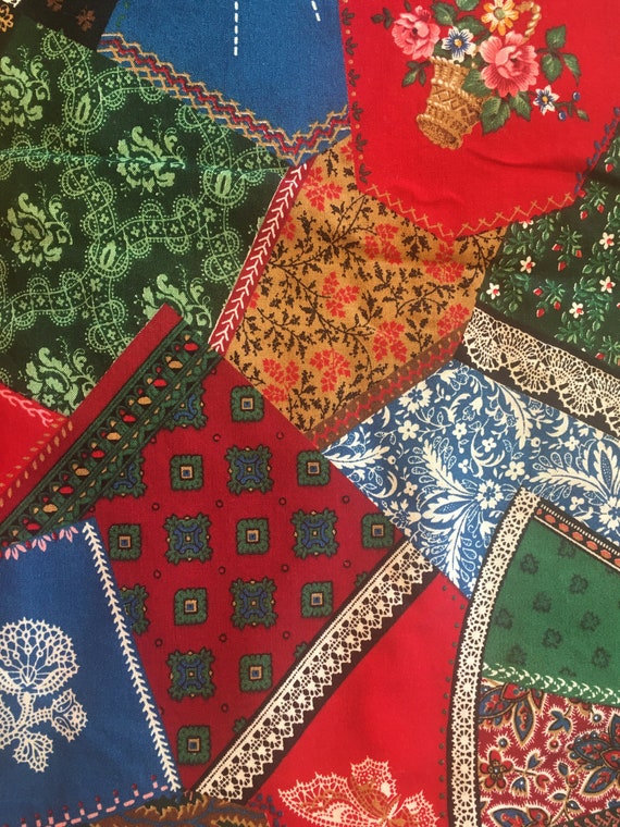 Christmas Quilt Print Cotton Fabric