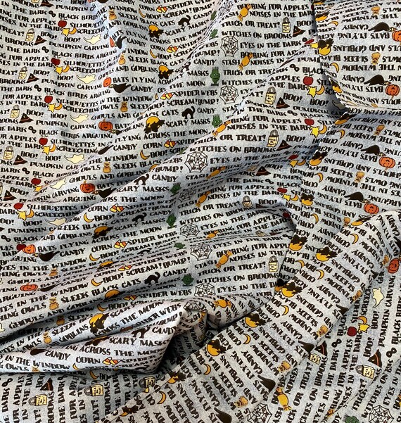 Vintage Halloween Fabric: Haunted Halloween-Mumms the Word by Debbie Mumm for SSI Sold by 1/2 yd